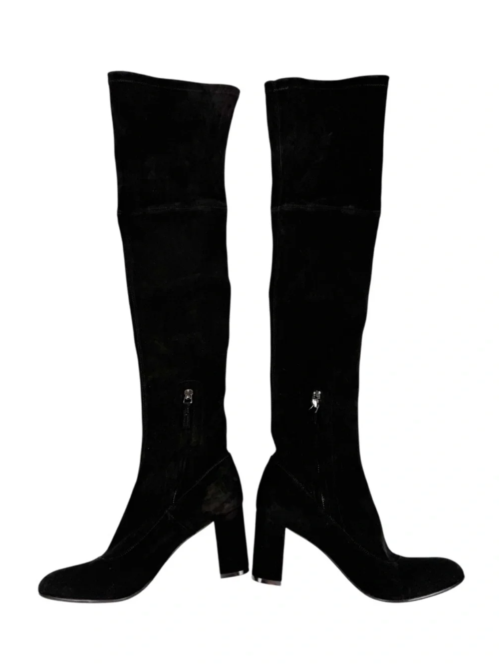 Barneys New York Black Suede Stretch Over the Knee Thigh High Boots Size 39